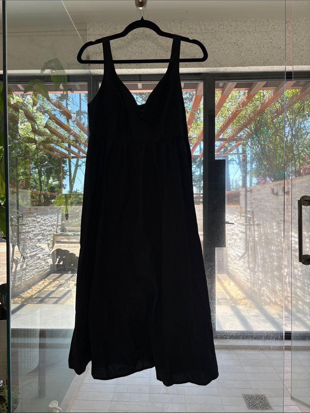 Banana Republic Black Maxi Dress with V-Neck
